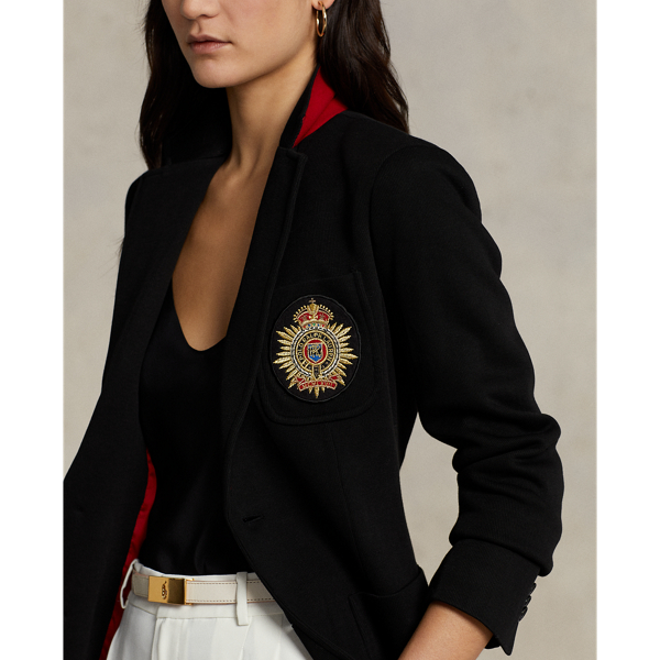 Black Lunar New Year Double-Knit Blazer Polo Ralph Lauren 6