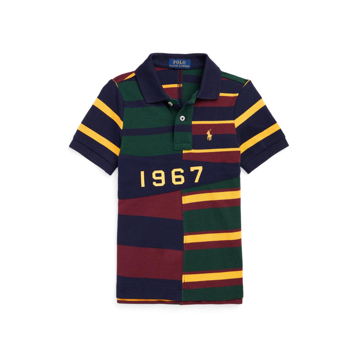 Polo deals Ralph Lauren New York 1967 Multicolor Colorblock Designer Polo Shirt