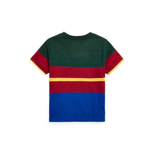 T-shirt ray&eacute; en jersey de coton Boys 1.5-6 Years en Vert coll&egrave;ge multi 3