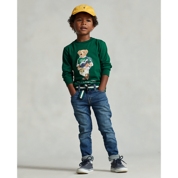 Baumwollshirt mit Polo Bear Boys 1.5-6 Years in Neues Waldgr&uuml;n/Prep Bear 4