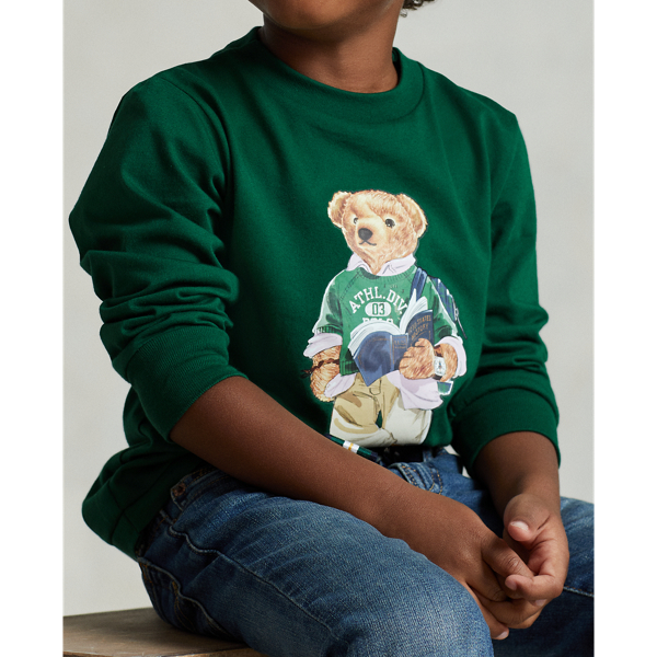Baumwollshirt mit Polo Bear Boys 1.5-6 Years in Neues Waldgr&uuml;n/Prep Bear 5