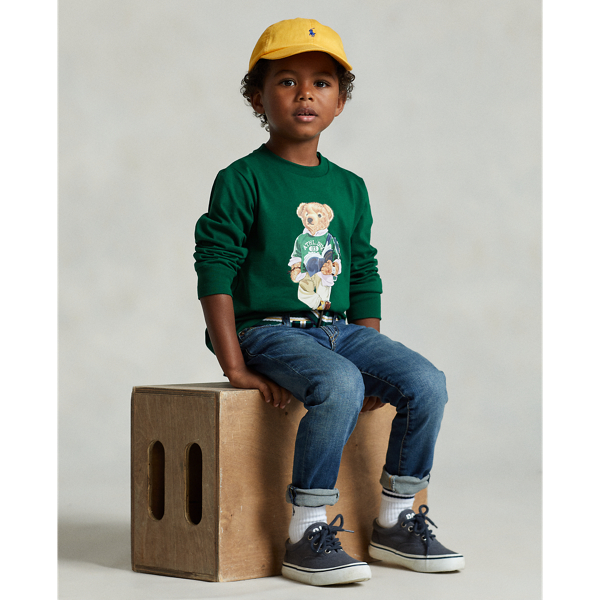Baumwollshirt mit Polo Bear Boys 1.5-6 Years in Neues Waldgr&uuml;n/Prep Bear 6