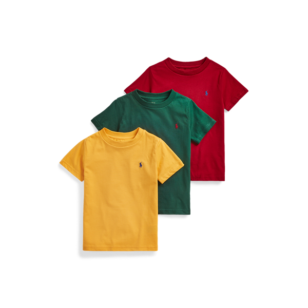 Heritage Classics Cotton Jersey Crewneck Tee 3-Pack Boys 2-7 for back to school 1