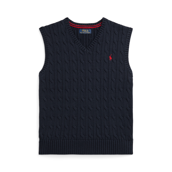 Cable-Knit Cotton Sleeveless Jumper