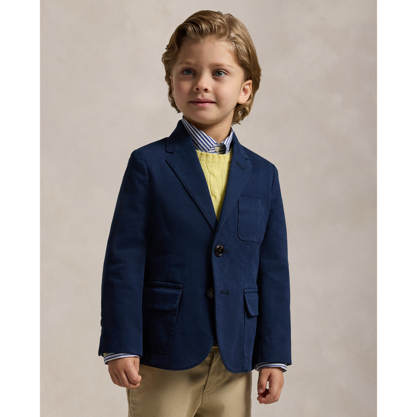 Детский пиджак Ralph Lauren Stretch Chino Suit, цвет: Яркий тёмно-синий — фото 5