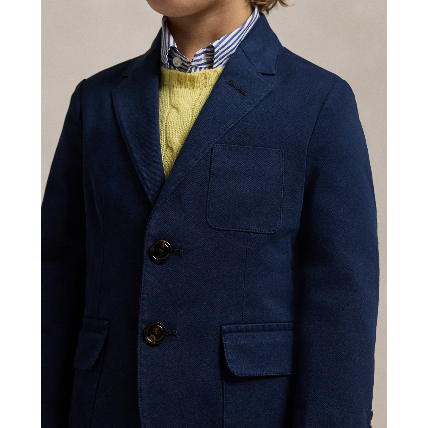 Детский пиджак Ralph Lauren Stretch Chino Suit, цвет: Яркий тёмно-синий — фото 3
