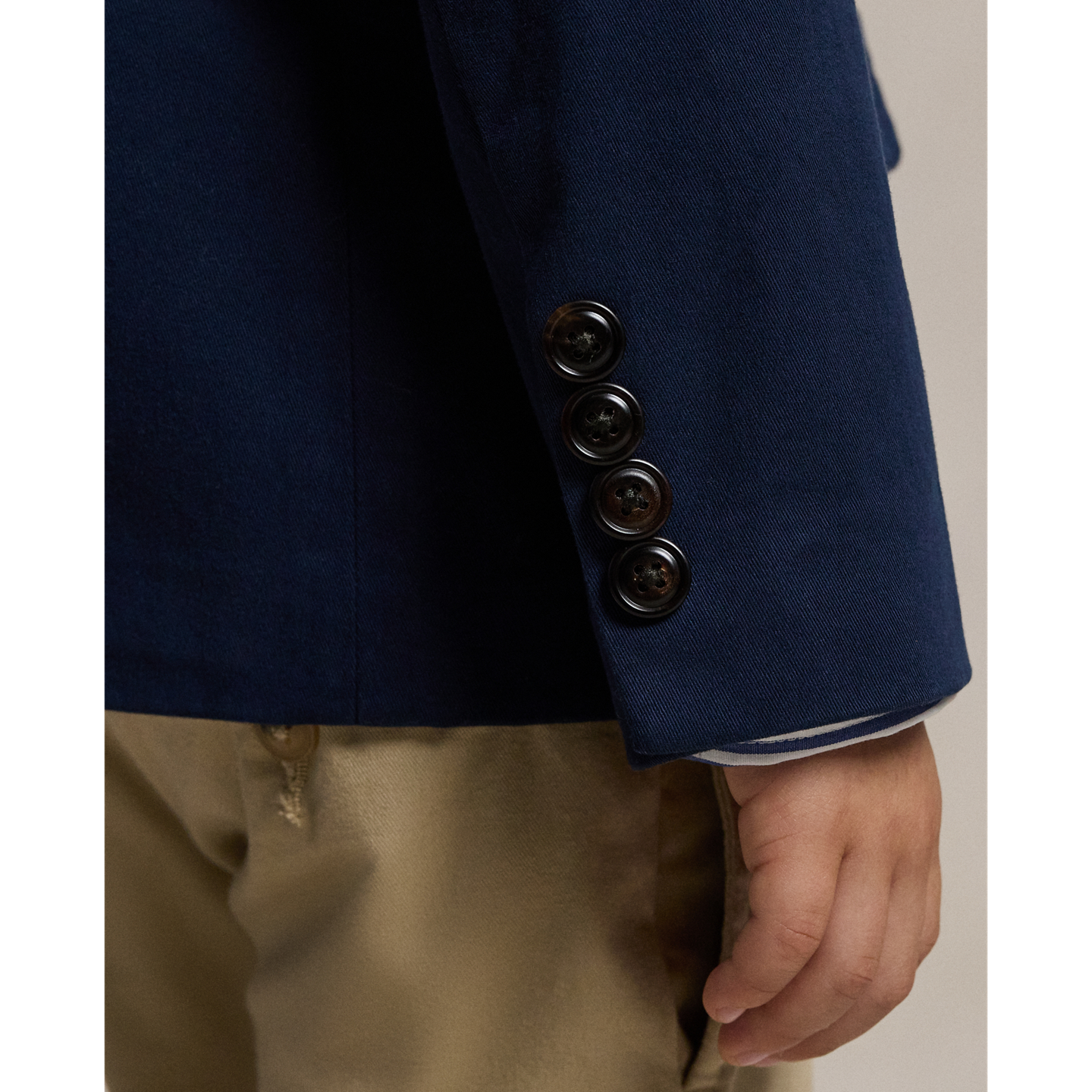Детский пиджак Ralph Lauren Stretch Chino Suit, цвет: Яркий тёмно-синий — фото 4