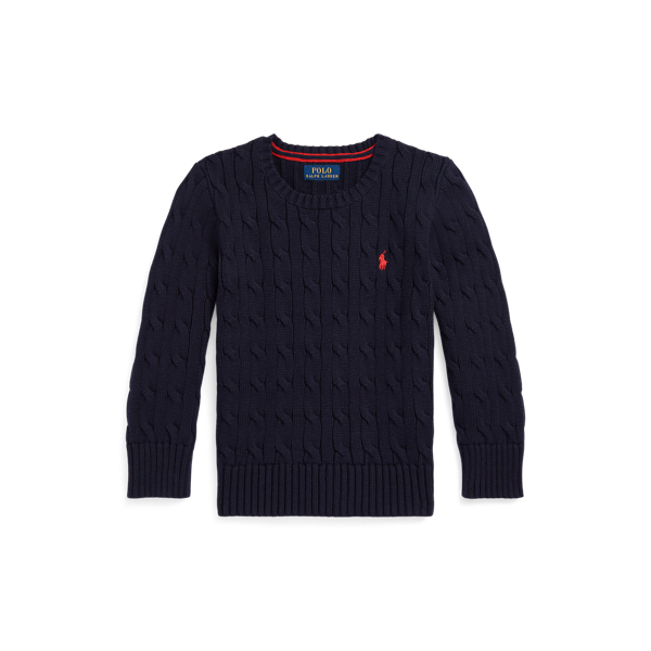 Baumwollpullover mit Zopfmuster