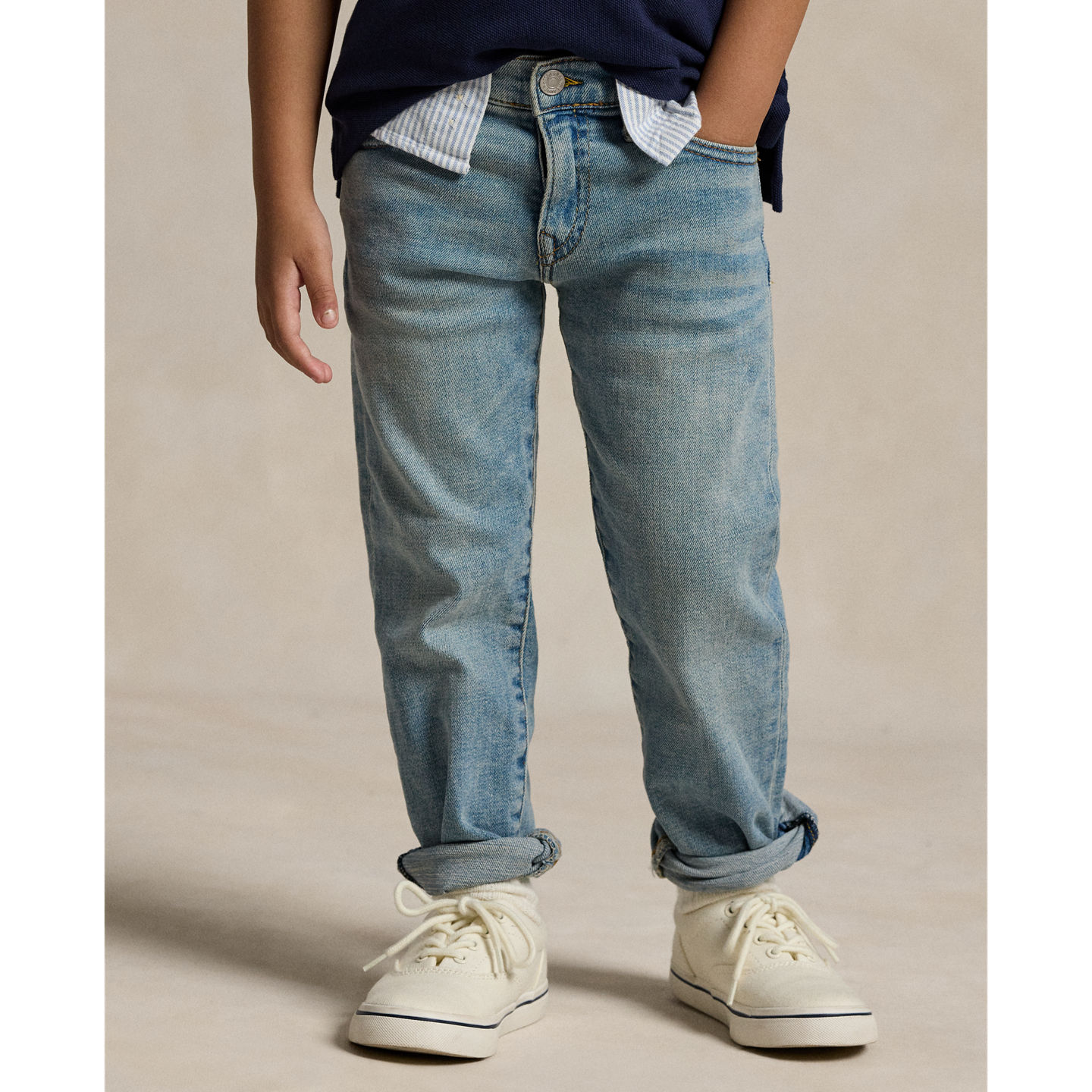 Джинсы Ralph Lauren Hampton Straight Stretch Jean, цвет: Варёный — фото 2