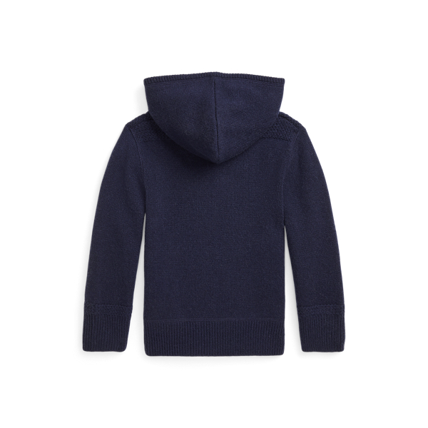 Wasbare kasjmier trui met capuchon Boys 1.5-6 Years in Hunter navy 2