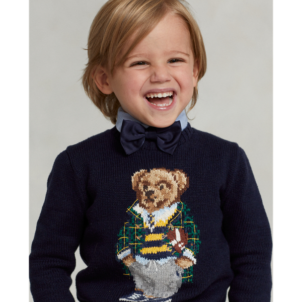 Pull Polo Bear en coton Boys 1.5-6 Years en Marine 5