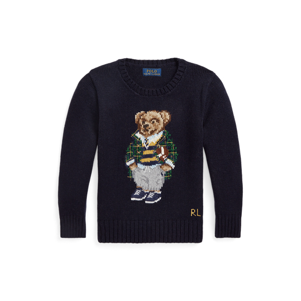 Pull Polo Bear en coton Boys 1.5-6 Years en Marine 2