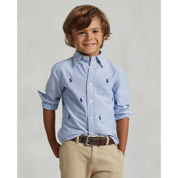 Boys Shirts Oxford Long Short Sleeved Shirts Ralph Lauren LB