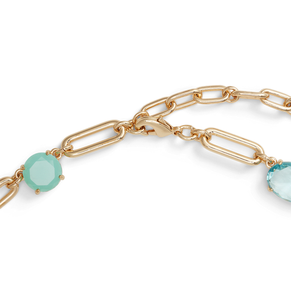 Collier mit Steinen und Perlen Lauren in Gold/Wei&szlig;e Perle 2