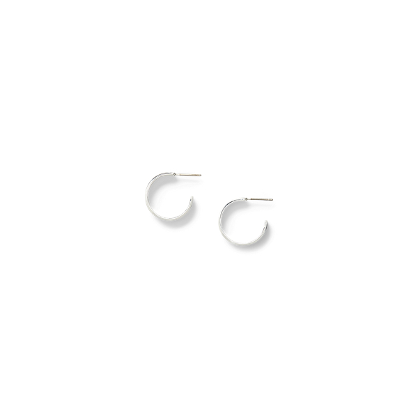 Silver Stitch-Engraved Hoop Earrings Lauren 2