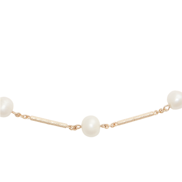 Perlencollier Lauren in Gold/Wei&szlig;e Perle 2