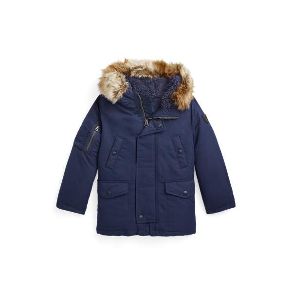 Water-Resistant Down Parka Boys 1.5-6 Years 1