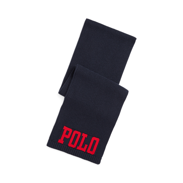 RL Navy Multi Logo Cotton Scarf Boys 2-7/Girls 2-6x 1