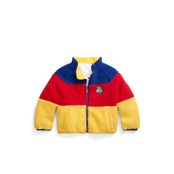 Ceramic White Multi Reversible Down Jacket Boys 2-7 3