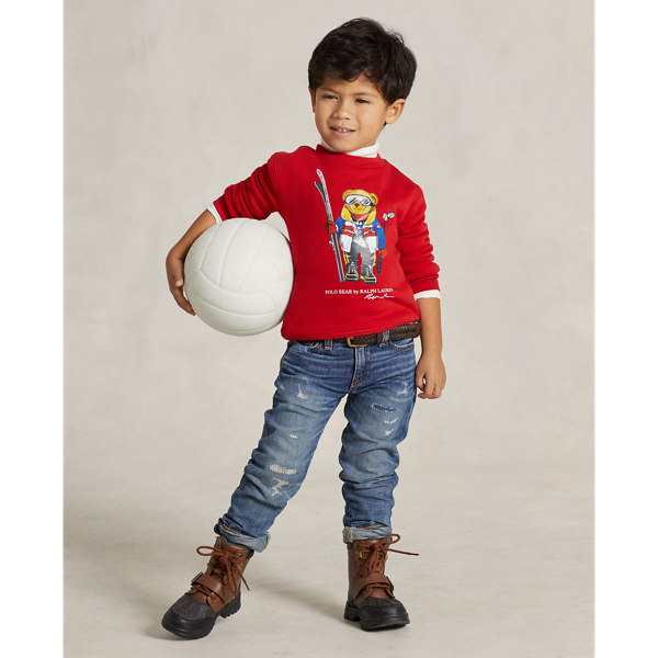 RL2000 Red Ski Bear Polo Bear Fleece Pullover Boys 1.5-6 Years 5