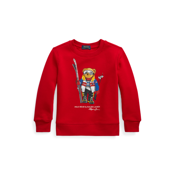 RL2000 Red Ski Bear Polo Bear Fleece Pullover Boys 1.5-6 Years 2