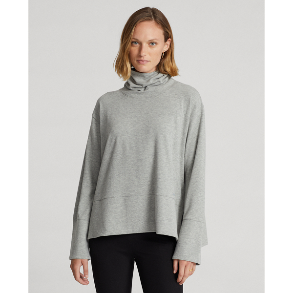 Performance Cotton-Blend Turtleneck