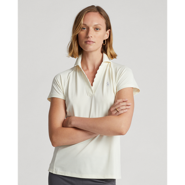 Clubhouse Cream Tailored Fit Piqu&eacute; Polo Shirt RLX 1
