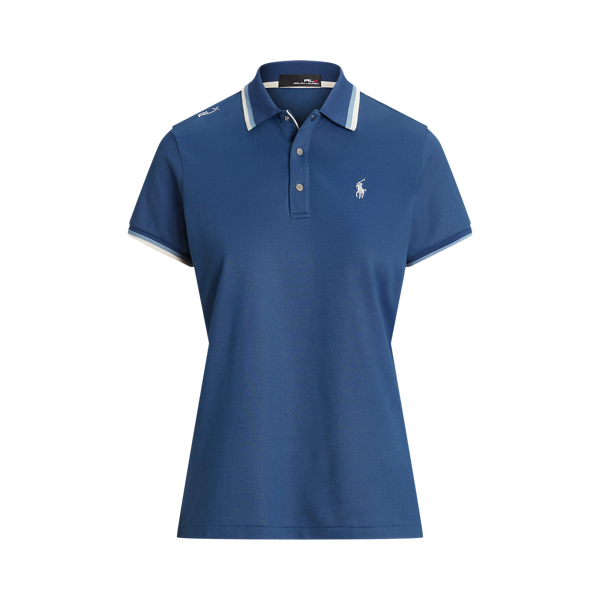Indigo Blue Tailored Fit Jersey Polo Shirt RLX 2