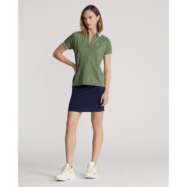 Cargo Green Multi Tailored Fit Quarter-Zip Polo Shirt RLX 4
