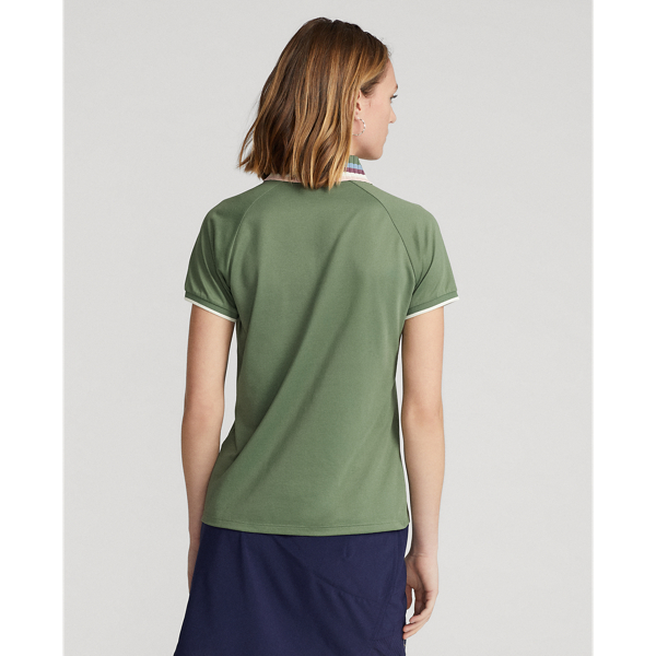 Cargo Green Multi Tailored Fit Quarter-Zip Polo Shirt RLX 5