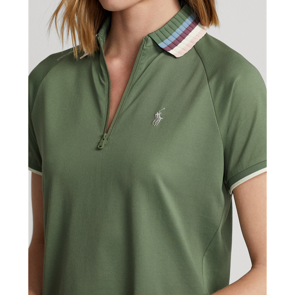 Cargo Green Multi Tailored Fit Quarter-Zip Polo Shirt RLX 6