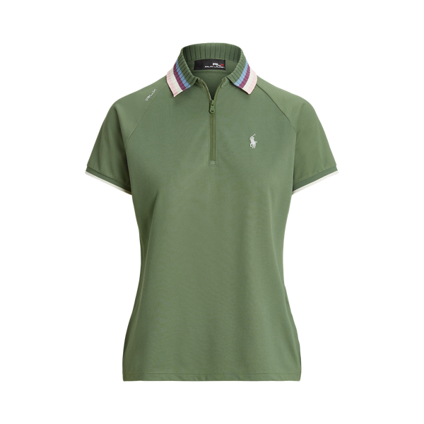 Cargo Green Multi Tailored Fit Quarter-Zip Polo Shirt RLX 2