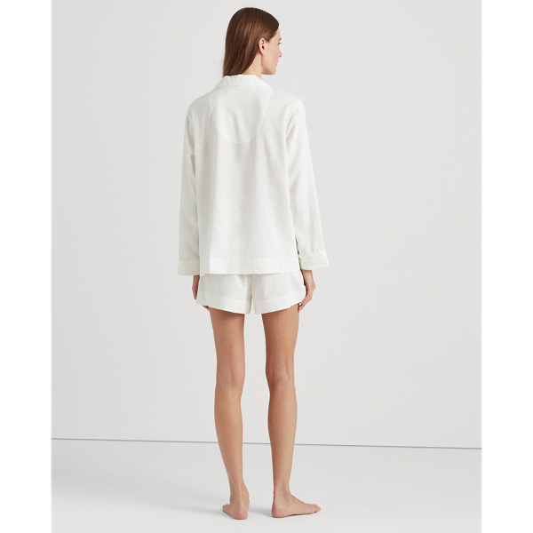 Ensemble pyjama boxer en lin mélangé