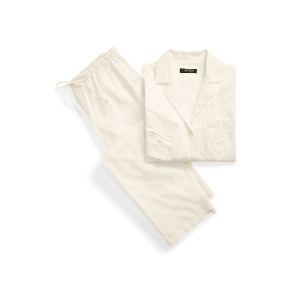 Pyjama&nbsp;7/8 ray&eacute; en coton Lauren en 1