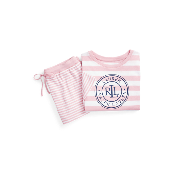 Striped Cotton-Blend Boxer PJ Set Lauren 1