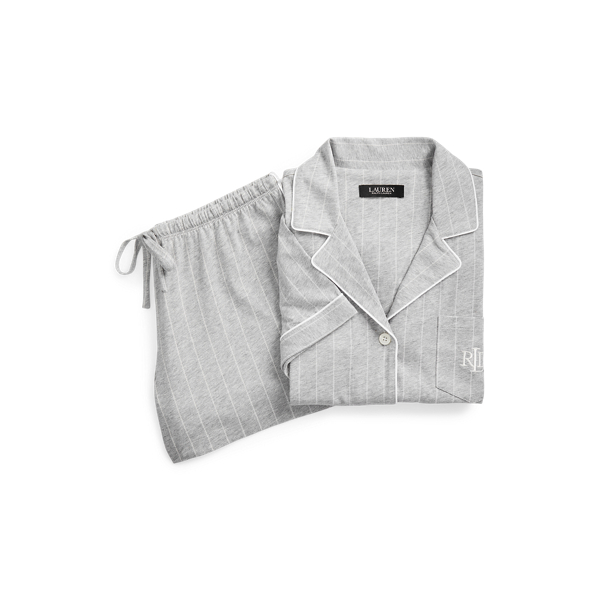 Ensemble pyjama short ray&eacute; en jersey