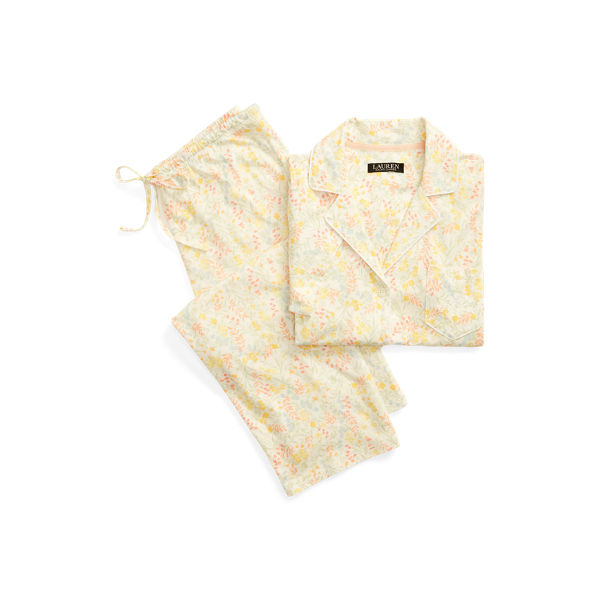 Pyjama capri fleuri en coton m&eacute;lang&eacute; Lauren en 1