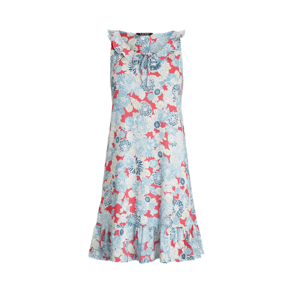 Camicia da notte in misto cotone a fiori Lauren in 1