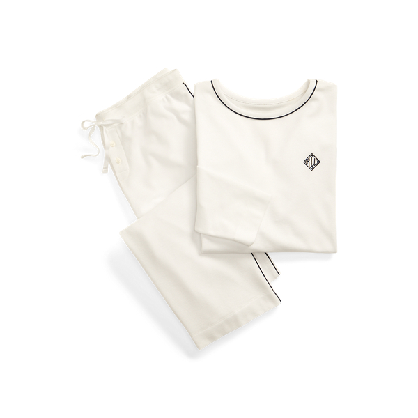 Piqué Long-Sleeve Sleep Set