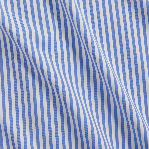 Blue/White Striped Performance Twill Shirt Big & Tall 7