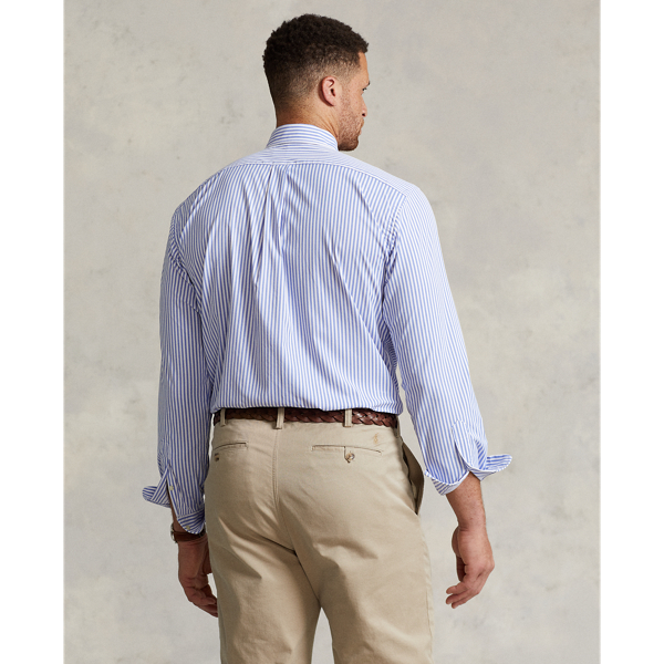 Blue/White Striped Performance Twill Shirt Big & Tall 5