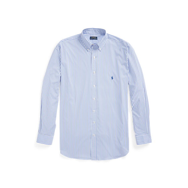 Blue/White Striped Performance Twill Shirt Big & Tall 2