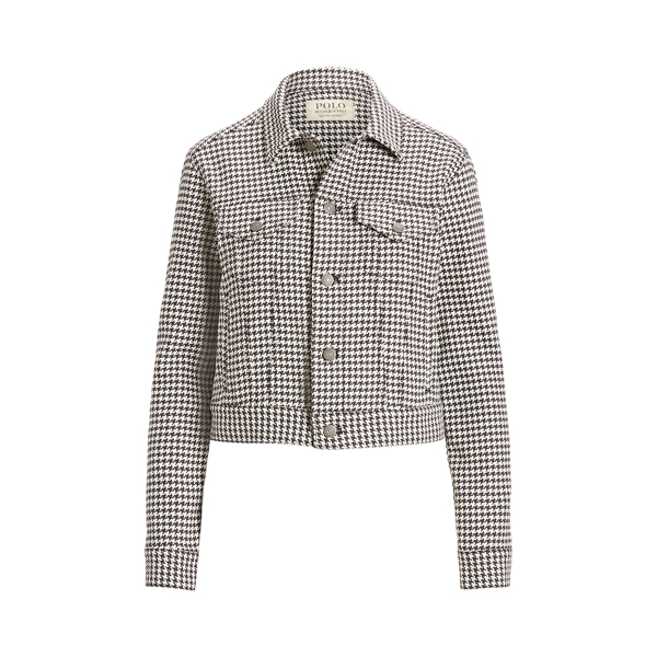 Houndstooth-Motif Trucker Jacket Polo Ralph Lauren 1