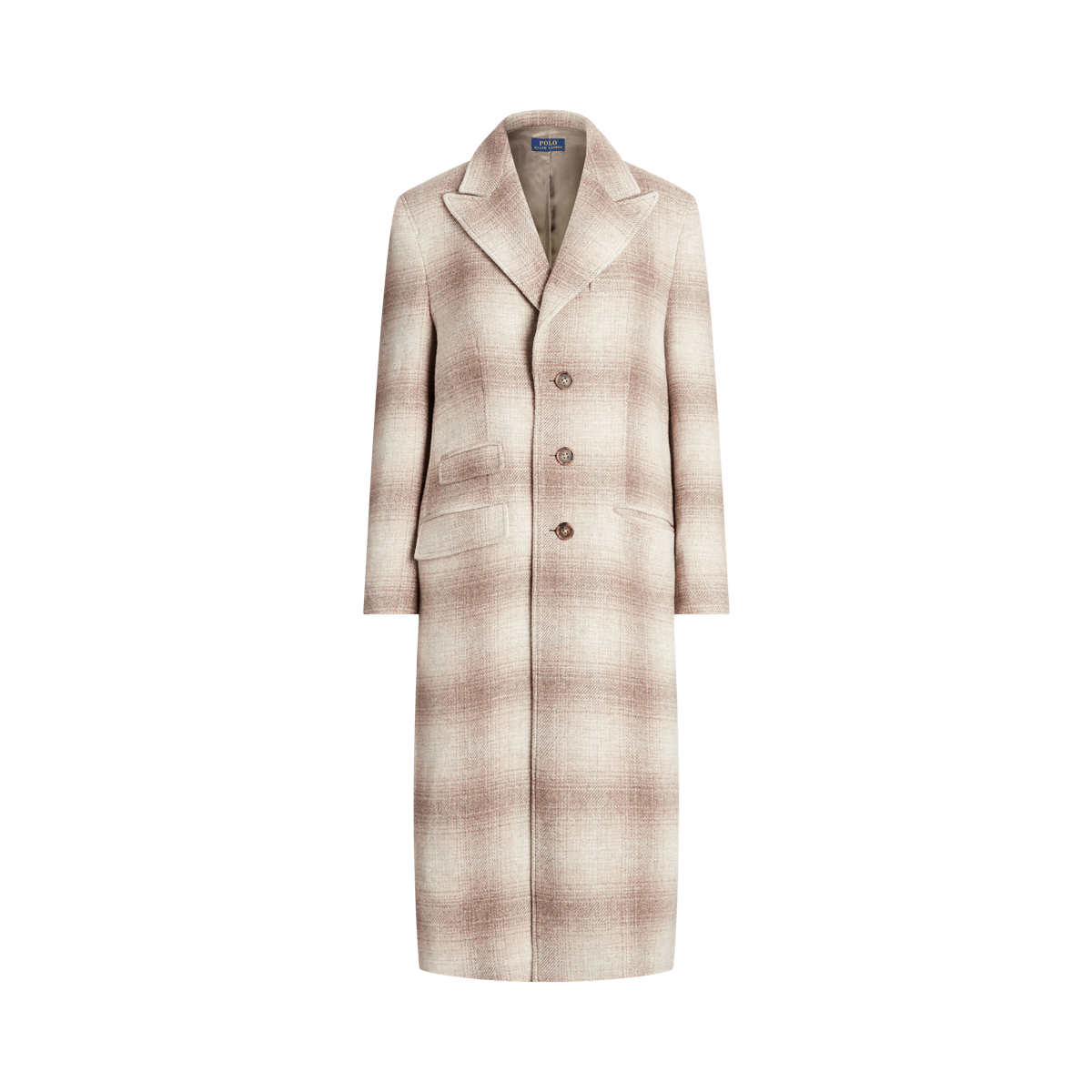 Plaid Wool Blend Coat