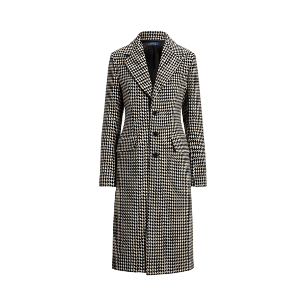 Houndstooth Wool-Blend Tweed Coat Polo Ralph Lauren 1
