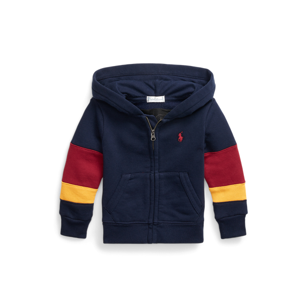 Corduroy-Logo Fleece Full-Zip Hoodie