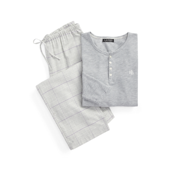 Pijama Henley de mezcla de algod&oacute;n Lauren en 1