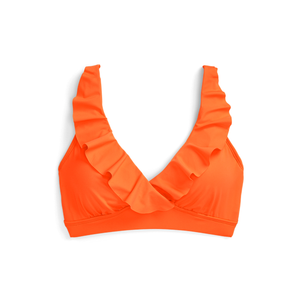 Ruffle-Trim V-Neck Bikini Top Lauren 1