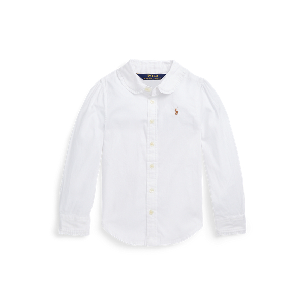 Ruffled Cotton Oxford Shirt Girls 1.5-6.5 Years en 1
