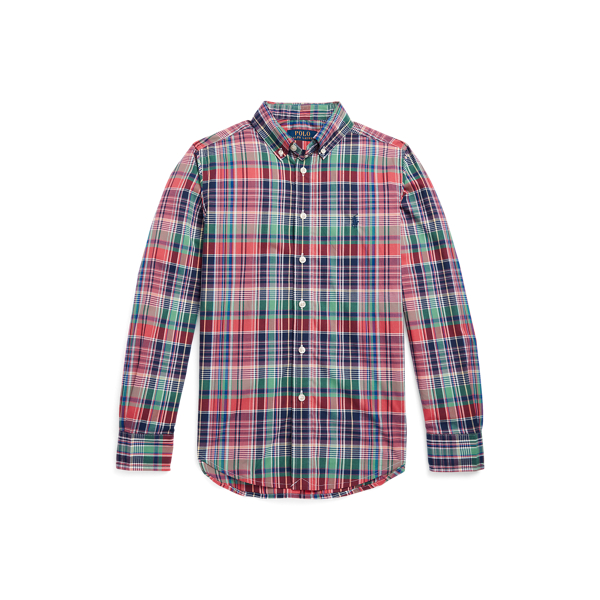 Plaid Cotton Poplin Shirt